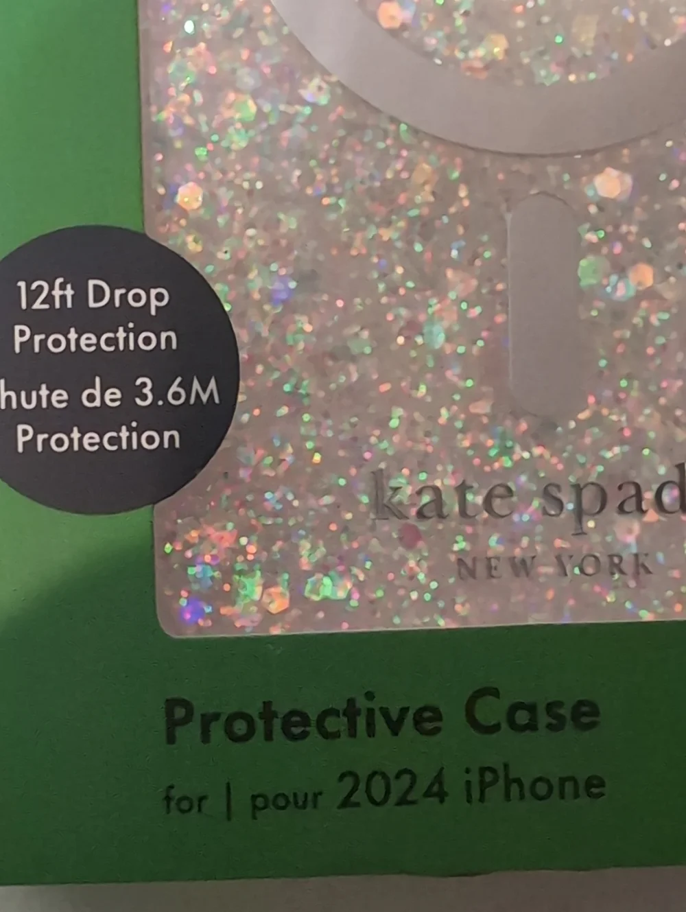 Kate Spade Glitter MagSafe iPhone Case in Iridescent Sparkle